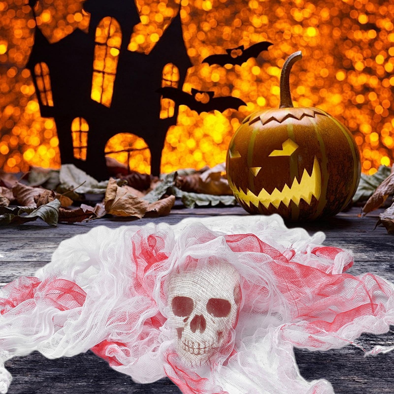 Amazon.co.jp: ブラッディクロス | ブラッドレッドハロウィンガーゼ